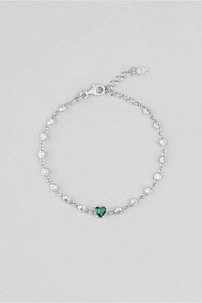 دستبند نقره سبز زنانه 925 عیار So Chic - کد 791341705