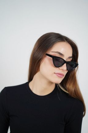عینک آفتابی مشکی زنانه UV400 Stil Noktası - کد 817669542