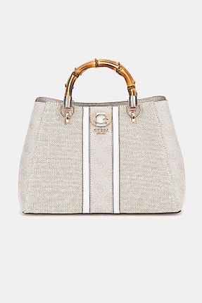 کیف دوشی بژ زنانه پارچه ای Guess - کد 861050266