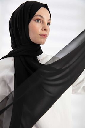شال مشکی زنانه شیفون PURESCARFS - کد 849768509