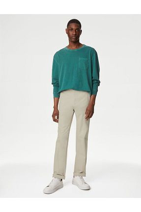 شلوار بژ مردانه پنبه ای Marks & Spencer - کد 658603204