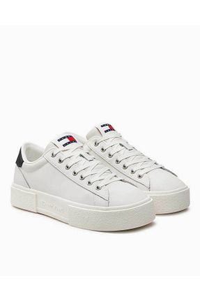 کفش اسنیکر سفید زنانه چرم اصل Tommy Hilfiger - کد 841918985