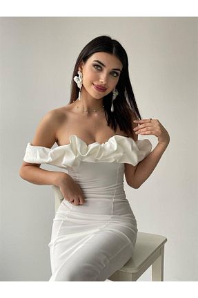 لباس سفید زنانه بافتنی conconmoda - کد 664973300
