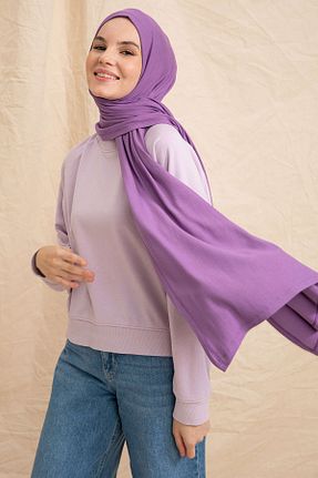 شال بنفش زنانه پنبه ای PURESCARFS - کد 849768485