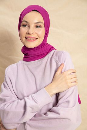 شال صورتی زنانه پنبه ای PURESCARFS - کد 849768548