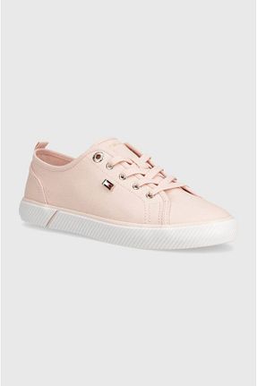 کفش اسنیکر صورتی زنانه بند دار Tommy Hilfiger - کد 827627295