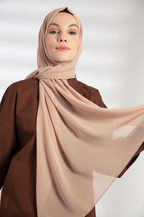 شال قهوه ای زنانه شیفون PURESCARFS - کد 849768506