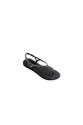 صندل مشکی زنانه پاشنه تخت Havaianas - کد 118111582