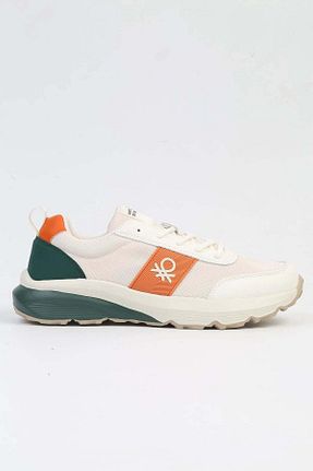 کفش اسنیکر بژ مردانه بند دار Benetton - کد 824398249