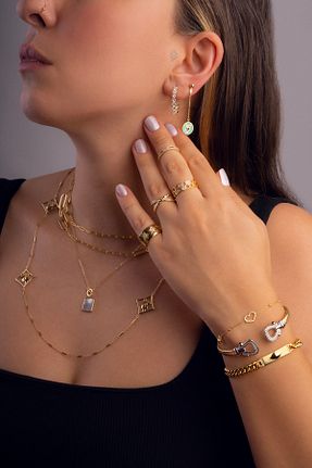 گوشواره نقره زرد زنانه 925 عیار So Chic - کد 782442259