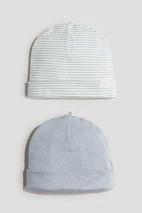 کلاه پشمی طوسی بچه گانه پنبه ای H&M - کد 855530982
