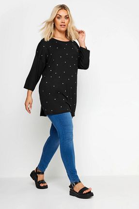 بلوز سایز بزرگ مشکی زنانه سایز بزرگ Stil Diva - کد 841687207