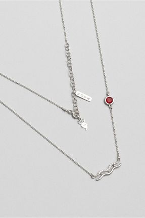 گردنبند نقره سفید زنانه 925 عیار So Chic - کد 733547652