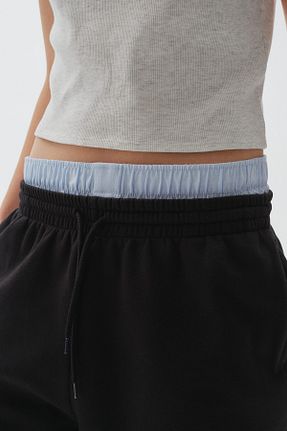 شلوار کرمگن مشکی زنانه پاچه تنگ H&M - کد 857900801