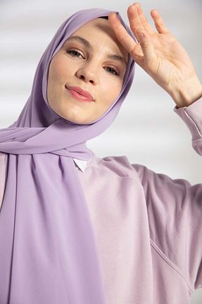 شال بنفش زنانه شیفون PURESCARFS - کد 849768444