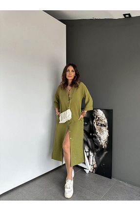 لباس سبز زنانه بافتنی Zerrincan Giyim - کد 838223705