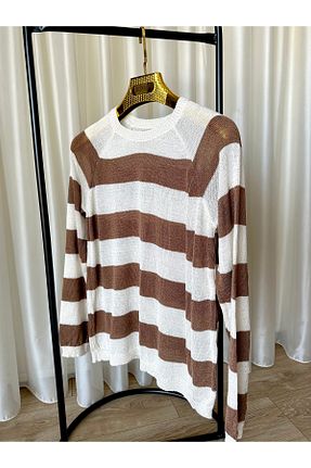 بلوز قهوه ای زنانه یقه دوچرخه İzel Benli Butik - کد 861124931