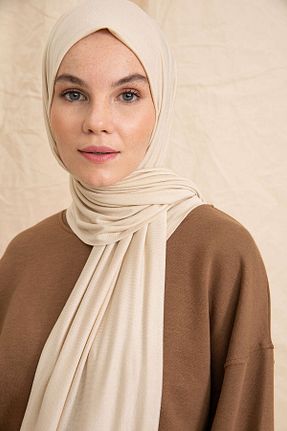 شال طوسی زنانه پنبه ای PURESCARFS - کد 849768646