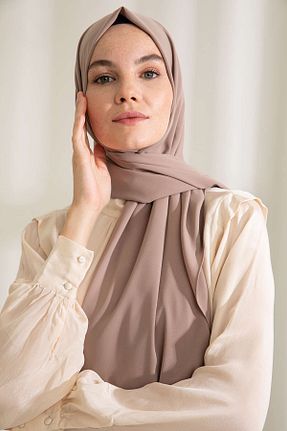 شال قهوه ای زنانه Medine İpeği PURESCARFS - کد 849617705
