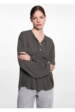بلوز سبز زنانه ساده MANGO Teen - کد 847575426