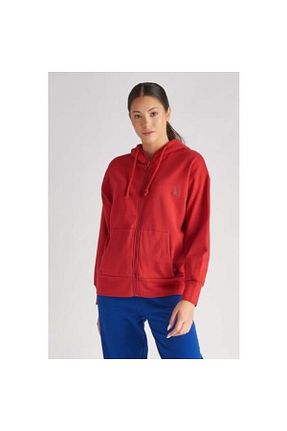 سوئیشرت قرمز زنانه ساده Benetton - کد 208824735