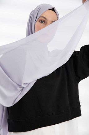شال طوسی زنانه شیفون PURESCARFS - کد 849768450
