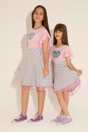 دامن صورتی بچه گانه پارچه U.S. Polo Assn. - کد 834650338
