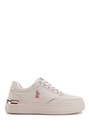 کفش اسنیکر بژ زنانه بند دار U.S. Polo Assn. - کد 808553380