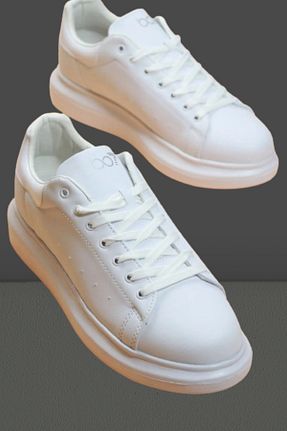 کفش اسنیکر سفید زنانه بند دار Prego - کد 789360302