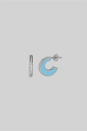 گوشواره نقره آبی زنانه 925 عیار So Chic - کد 788702205