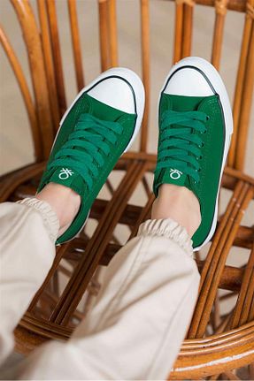 کفش پیاده روی سبز زنانه پارچه ای Benetton - کد 259198309