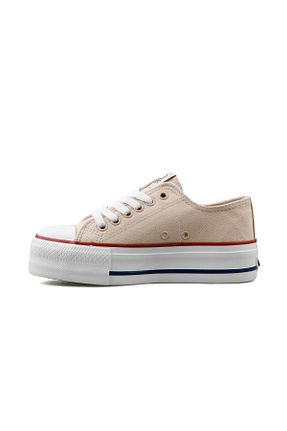 کفش پیاده روی بژ زنانه چرم مصنوعی Benetton - کد 645207217