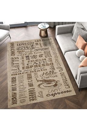 فرش قهوه ای قابل شستشو Rugs Modern Halı - کد 861207510