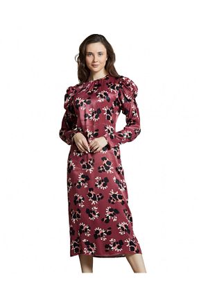 لباس زرشکی زنانه بافتنی Serpil - کد 792625622