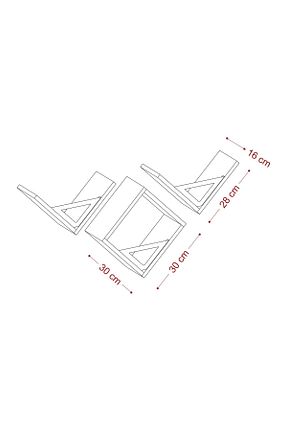 قفسه دیواری سفید 58 سانتی متر Decormet - کد 318887583