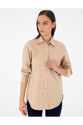 پیراهن سفید زنانه اورسایز Pierre Cardin - کد 861212501