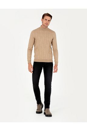 شلوار جین طوسی مردانه پاچه تنگ Pierre Cardin - کد 856655615