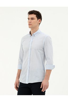 پیراهن آبی مردانه اسلیم فیت Pierre Cardin - کد 829103435