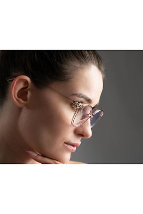 عینک محافظ نور آبی بژ زنانه پلاستیک Glare - کد 861226135