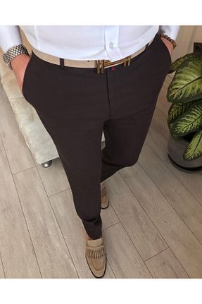 شلوار قهوه ای مردانه پارچه TerziAdemAltun - کد 57621438