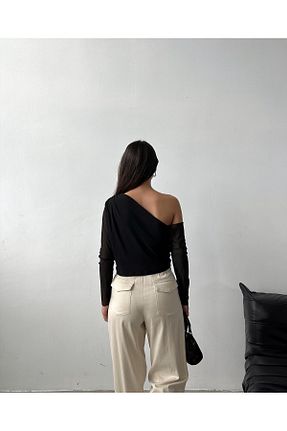 بلوز مشکی زنانه ساده RoseNora Butik - کد 861235594