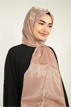شال قهوه ای زنانه پلی استر LOSYANA - کد 861245722