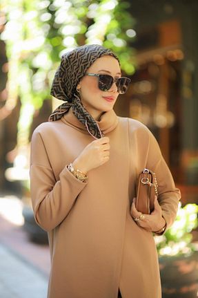 ست بالاتنه و پائین تنه حجاب قهوه ای زنانه Relaxed NS Moda - کد 472795944