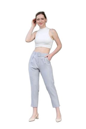 شلوار سایز بزرگ طوسی زنانه مخلوط پلی استر lodmela - کد 768949690