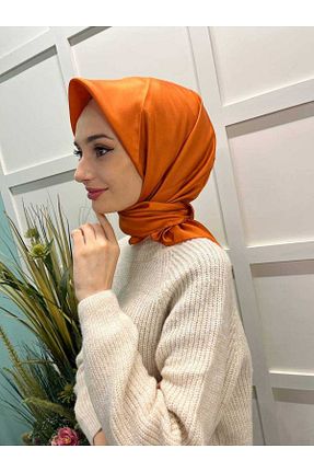 روسری نارنجی İpek Tivil ipekevi - کد 861308850