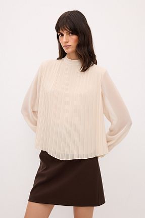 بلوز بژ زنانه ساده adL - کد 859238005