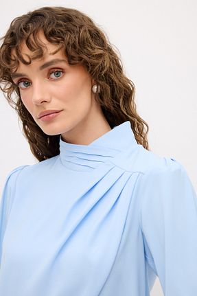 بلوز آبی زنانه ساده adL - کد 859232034