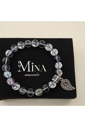دستبند جواهر نارنجی زنانه سنگ طبیعی Mina Souvenir - کد 861312698