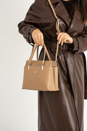 کیف دوشی بژ زنانه چرم مصنوعی Just Polo - کد 881688980