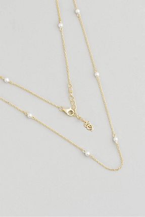 گردنبند مروارید زرد نقره So Chic - کد 748599944